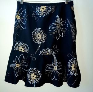 Loft Floral Print Skirt